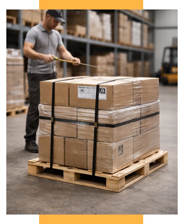 Упаковка и паллетирование грузов от 3638 р. | СетСервис-Шм