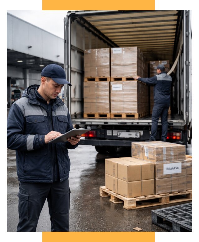Доставка грузов из Беларуси от 15590 р. логистика СетСервис-Шм