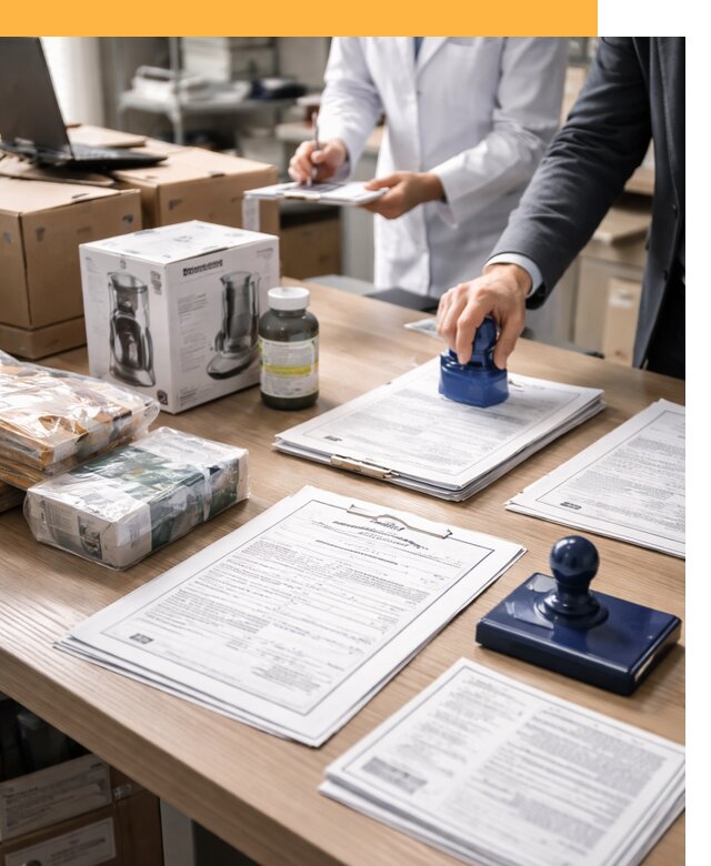 Сертификация импортных товаров от 12472 с таможенным сопровождением